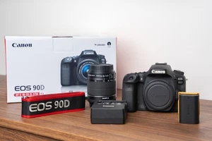 Canon EOS 90D 32.5MP Digital SLR Camera - Black (EF-S 18-55mm f/3.5-5.6 IS II) - Picture 1 of 17