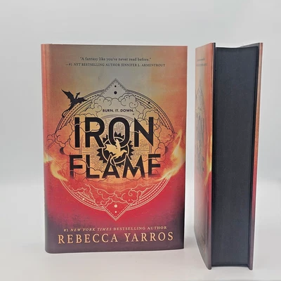 Rebecca Yarros Iron Flame 1st Edition W/ sprayed Black Edges *NEW* 2023 Hardback - Image 1 of 4