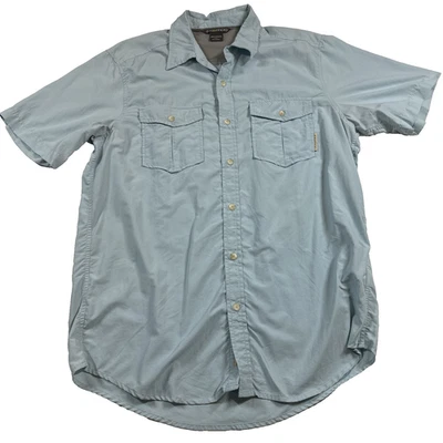 Exofficio Shirt Men Large Blue Short Sleeve Vented Outdoor Fishing - Image 1 of 4
