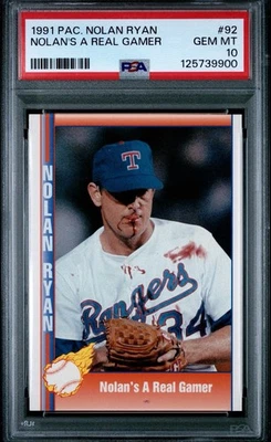 1991 Pacific #92 Nolan Ryan -Nolan's a Real Gamer-  PSA 10 GEM MINT - Image 1 of 2