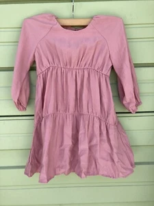 NEW ZARA Kids PINK DRESS WITH SEAM DETAILS ROUND NECK  Size 7 122 CM #4329 - Picture 1 of 9