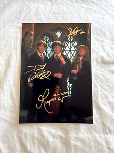 Daniel Radcliffe Emma Watson Grint Harry Potter signed autographed photo 6x8 coa - Picture 1 of 1