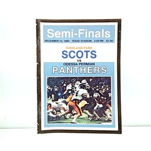 Vintage Texas High School Football Playoff Program Highland Park vs. Odessa 1980 - Picture 1 of 2