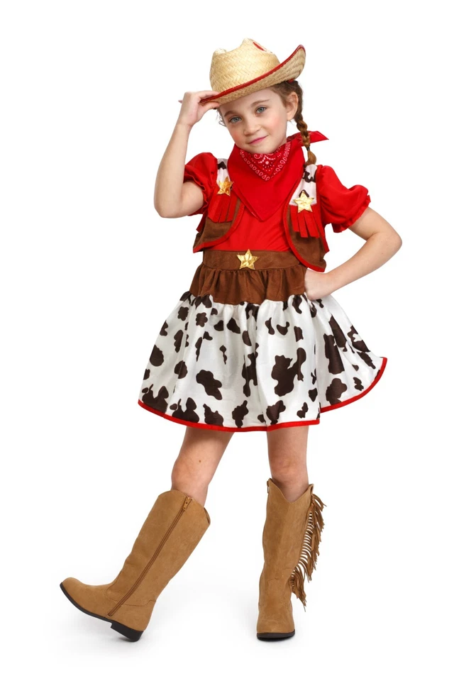 Dress-Up-America Cowgirl Costume For Kids – Wild West Dress-Up For Girls - Image 1 of 3