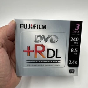 Fujifilm 3er Pack DVD+R DL 240min 8,5GB 8x Recordable Double Layer Disc Jewel A+ - Bild 1 von 4