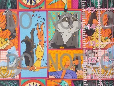 Custom 100% Cotton Woven Fabric Disney Pocahontas Movie Comic 1/4 Yard 9x56 - Image 1 of 2