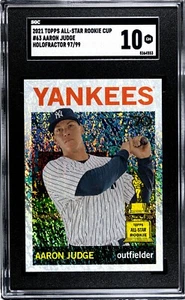 2021 Topps All Star Rookie Cup #63 Aaron Judge HOLOFRACTOR /99 SGC 10 GEM MINT - Picture 1 of 2