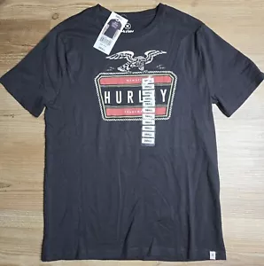 Hurley Men's Small Black Short Sleeve Classic Crew Neck Graphic T-Shirt NWT - Picture 1 of 5