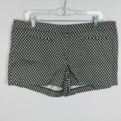 Pantalones Cortos Informales Kenar Mujer Negro Gris Abstracto Estampado Geométrico Talla 12 Nuevos Foto 1 de 4