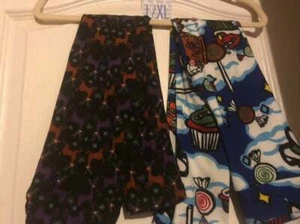 NUEVO 3 Pares LuLaRoe Niños Invierno Vacaciones Leggings L Caramelo Reno NUEVO CON ETIQUETAS SANTA - Imagen 1 de 2
