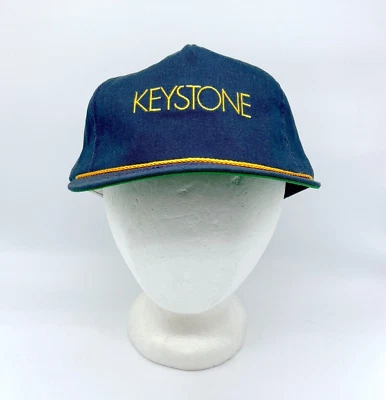 De Colección Deadstock Keystone Estación de Esquí Colorado Snapback Sombrero Ajustable Azul EE. UU. NUEVO SIN ETIQUETAS Foto 1 de 4