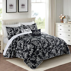 La Boheme 5 Piece Quilted Printed Bed Spread Cover King 102" X 90" Quilt Set wit