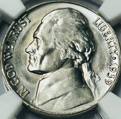 1939 Reverse of 1940 Jefferson Nickel NGC MS67 Nicely Toned (NGC Population 261) - Image 1 of 4