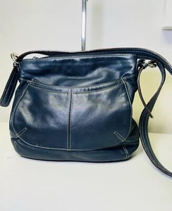Leather TIGNANELLO BLACK Hobo Purse Handbag Shoulder Purse SOFT LEATHER (B1) - Picture 1 of 4