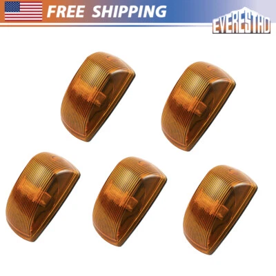 5Pcs Fit For Freightliner M2 106 112 Truck Front Marker Lamp Amber LED - Image 1 of 4