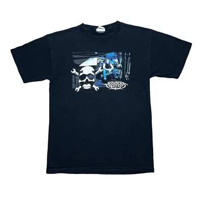 Vintage 2003 Monster Garage Discovery Channel TV Show Promo Skull T Shirt Medium - Image 1 of 4