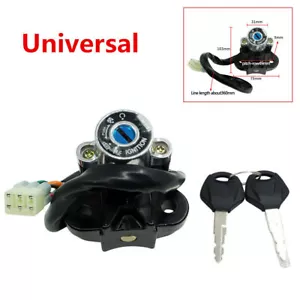 Universal Aluminium Alloy Motorcycle Modified Ignition Key Lock Kit Switch - Foto 1 di 8