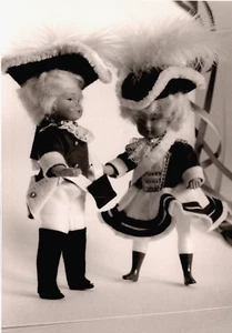 Muñecas Hombre y Mujer Bailando Vintage RPPC BS.39 - Imagen 1 de 2
