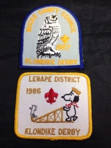 Vintage 1980er Jahre Pfadfinder Klondike Derby Patches Bucks County Pennsylvania Lenape - Bild 1 von 10