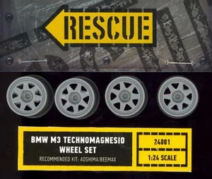 Rescue Models 1/24 BMW M3 TECHNOMAGNESIO WHEEL SET Resin Set - Picture 1 of 1