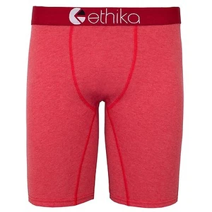 Calzoncillo boxer Ethika Heather Cherry The Staple rojo sin tiro para hombre ropa interior UMS224 - Imagen 1 de 4