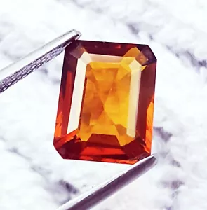 4.80 Ct Certified Natural Hessonite Garnet Loose Gemstone With Free Gift - Picture 1 of 5