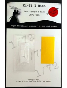 1/72 Kawasaki Ki-61 Vacu Canopy & Masking for Fine Molds kits - Picture 1 of 1