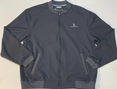 "Chaqueta de golf Pebble Beach con cremallera completa talla M pecho 45"" gris resistente al viento/agua usada en excelente estado" Foto 1 de 4
