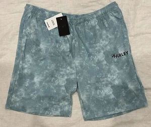 Hurley Parks and Recreation Stay Fly French Terry Shorts - Blue - Size XL - NWT - Picture 1 of 7