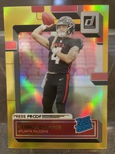 2022 Donruss Desmond Ridder Gold Premium Press Proof Rated Rookie #304 Falcons