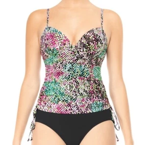 SPANX LOVE YOUR ASSETS BY SARA BLAKELY Push Up Tankini Snake Print MRRP £30.00 - Picture 1 of 9