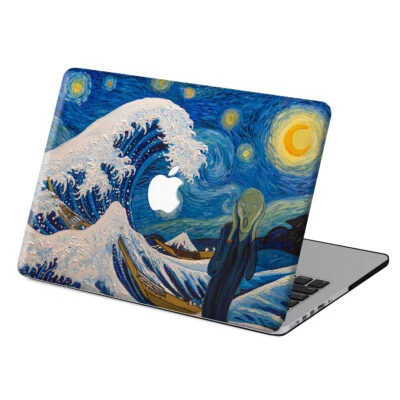 适用于全新 Macbook Pro Air M1 M2 橡胶硬外壳 钥匙套 有趣的艺术绘画 — 第 1/4 张图片