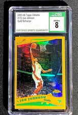 CSG 8 NM/MT 2005/06 JOE JOHNSON GOLD REFRACTOR #12 TOPPS CHROME SP /99 G2759