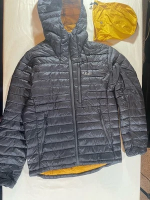 Rab Microlight Hooded Alpine Down Puffer Jacket Gray Mens M - Image 1 of 4