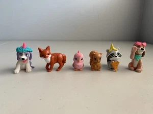 Lot Of 6 Barbie Flocked Animals Bird Dog Fox Squirrel Please Read - Picture 1 of 6