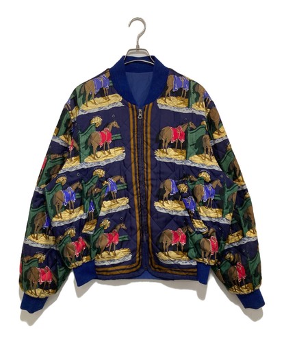 HERMÈS HERMES Giacca reversibile stampata colore navy taglia: 52