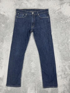 Pantalones de mezclilla Levis 513 para hombre 33x32* azul lavado oscuro elástico pierna recta cremallera mosca - Imagen 1 de 12