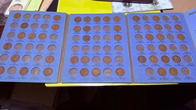 Whitman Lincoln Cent Album 1909–1940 w/ 43 Different Wheat Cents Vintage - Image 1 of 4