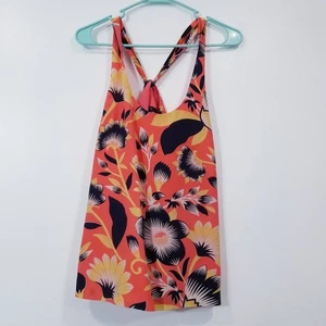 J. Blusa de seda floral Crew para mujer talla 2 sin mangas espalda deportiva - Imagen 1 de 10