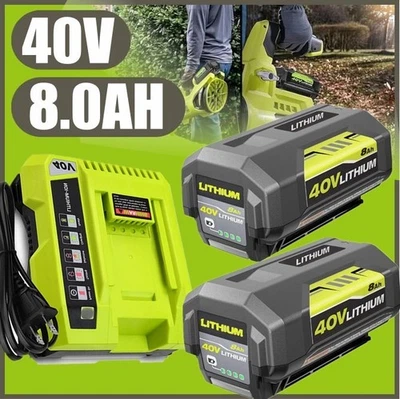 40V Lithium Battery or Charger for Ryobi Lawn Mower OP4015 OP4050A Hedge Trimmer - Image 1 of 4