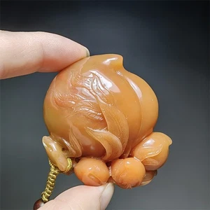 Chinese Antique Shoushan Stone Peach  - Picture 1 of 10
