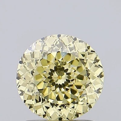 1.35ct Modified Round Loose VS2 Light Yellow Lab Grown Diamond IGI Certified - Image 1 of 4
