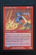 Magic The Gathering MTG LACCOLITH TITAN FOIL Nemesis MP Moderately Played