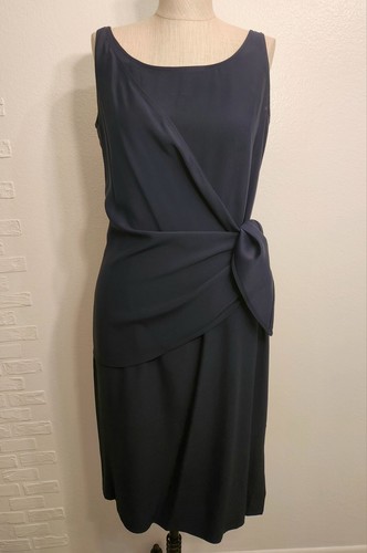 Abito senza maniche Valentino Made In Italy blu scuro taglia 42 (8)