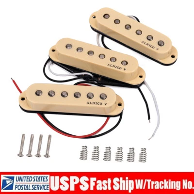 Hand Wound Alnico 5 SSS Guitar Neck Middle Bridge Pickup Sets for ST Strat - Image 1 of 4