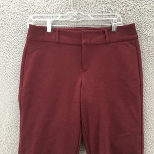 Michael Kors Skinny Trouser Dress Pants Womens 8 (Actual 32x30) Burgendy Zip Fly - Picture 1 of 15