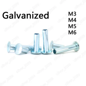 Remaches semitubulares de cabeza ovalada de acero galvanizado M3 M4 M5 M6 - Imagen 1 de 5