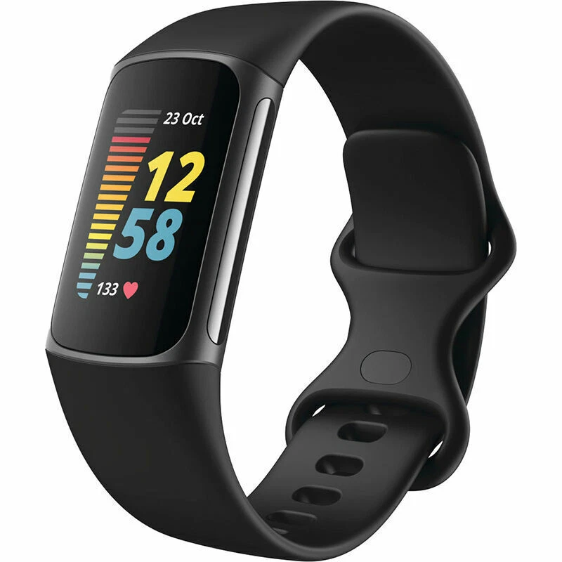 Fitbit Charge 5 Fitness & Health Tracker - Black/Graphite Stainless Steel... - Image 1 of 1