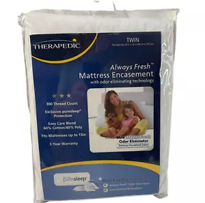 Therapedic 300-Fadenzahl Zwilling 39""x75"" Matratzengehäuse Neu aus altem Lagerbestand - Bild 1 von 5