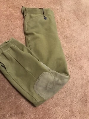 Pantalones cortos de tiro alto On Course Cotton Naturals bronceados parche de rodilla 26x25 Foto 1 de 4